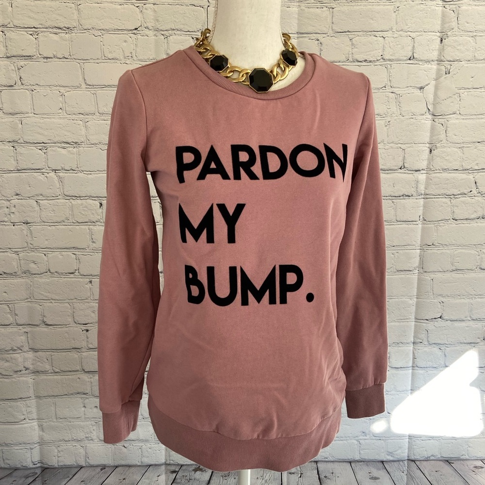 Motherhood Maternity Pardon My Bump Sweatshirt XS